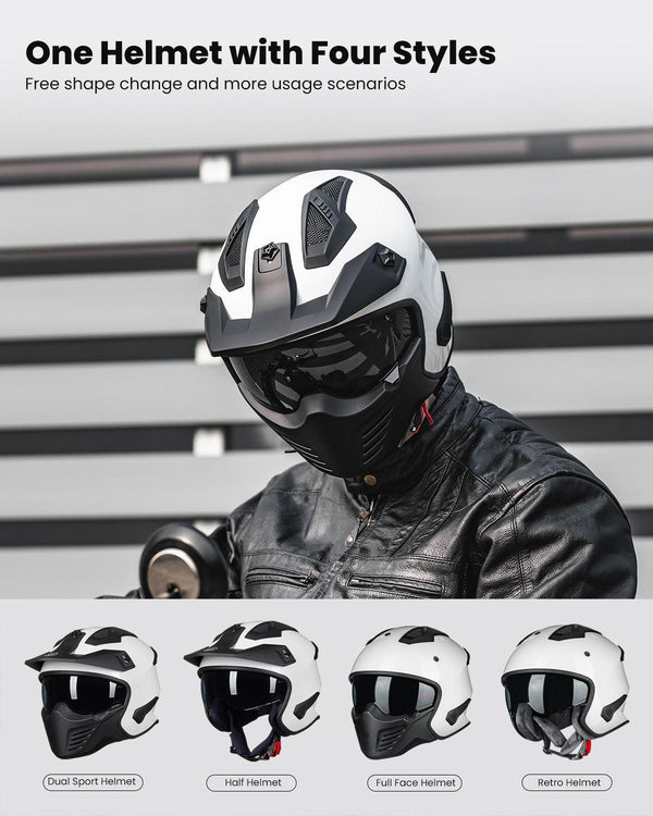 ILM Open Face Motorcycle 3/4 Half Helmet Model 726X
