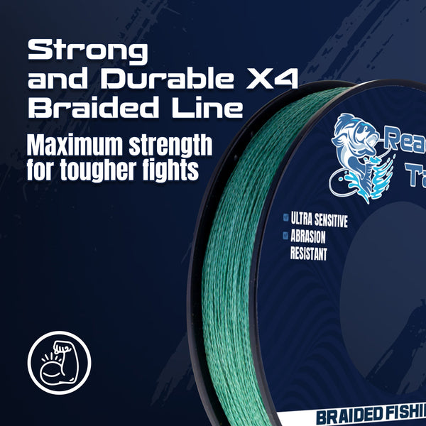 Reaction Tackle BRAIDED IN THE USA Fishing Line - X4