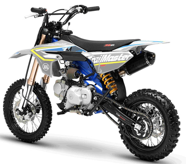 TrailMaster MK110ES Pro Series Dirt Bike, BOSCH EFI, 4-Speed Automatic, Electric Start, Dual Disc Brakes, (14/12) Wheels