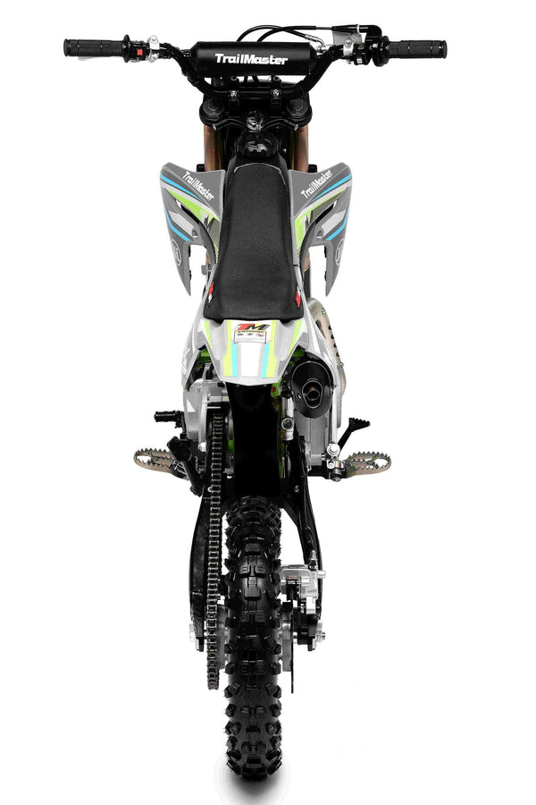 TrailMaster MK125 Dirt Bike 4-Speed Manual Dual Disc Brakes, Electric Start (14/12), Ages 12 and up