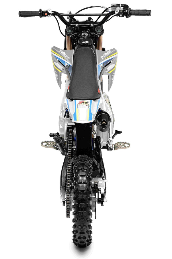 TrailMaster MK110ES Pro Series Dirt Bike, BOSCH EFI, 4-Speed Automatic, Electric Start, Dual Disc Brakes, (14/12) Wheels