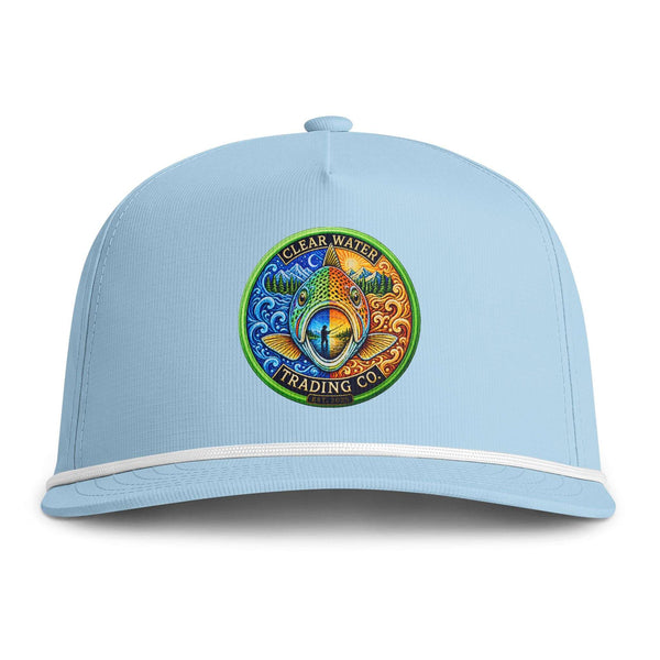 Trout Badge Rope Trucker Hat – Vintage Fly Fishing Hat | Clear Water Trading Co.