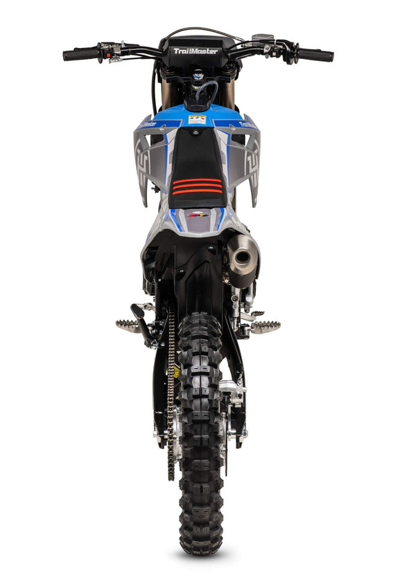 TrailMaster MX250-Pro Dirt Bike, 5-Speed Manual, Dual Disc Brakes, Electric Start (21/18) Wheels