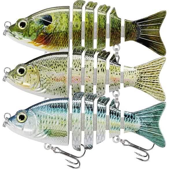3-Pack: Fishing Lures for Bass Trout