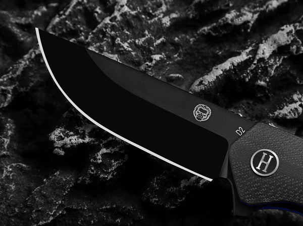 The Pathfinder Folding Pocket Knife Giftset for Men and Women (Black and Blue)