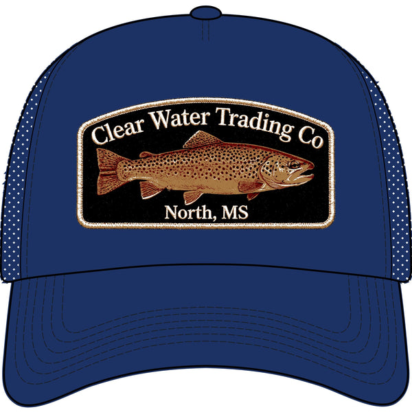 Fly Fishing Trout Badge Trucker Hat — Clear Water Trading Co.