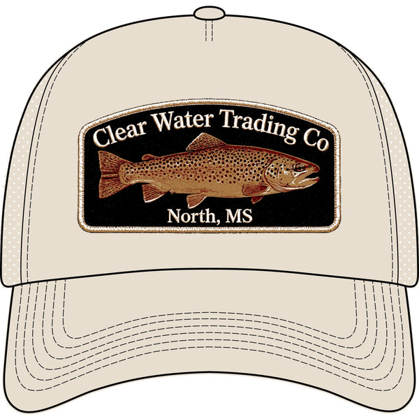 Fly Fishing Trout Badge Trucker Hat — Clear Water Trading Co.