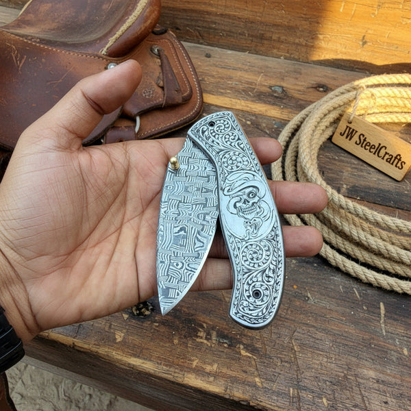 Obsidian Mosaic Folder Knife 8