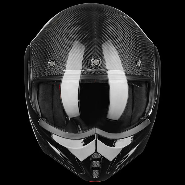 ILM Carbon Fiber Vintage Full Face Modular Motorcycle Helmet Model B707C