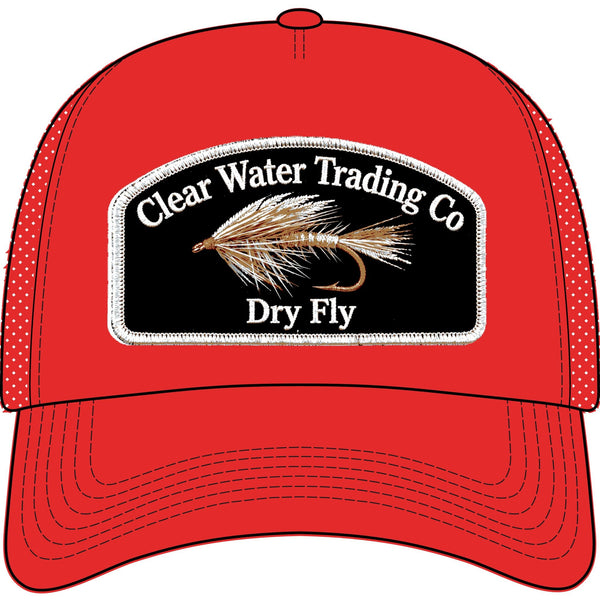 Dry Fly- Trout Fishing Trucker Hat — Clear Water Trading Co.