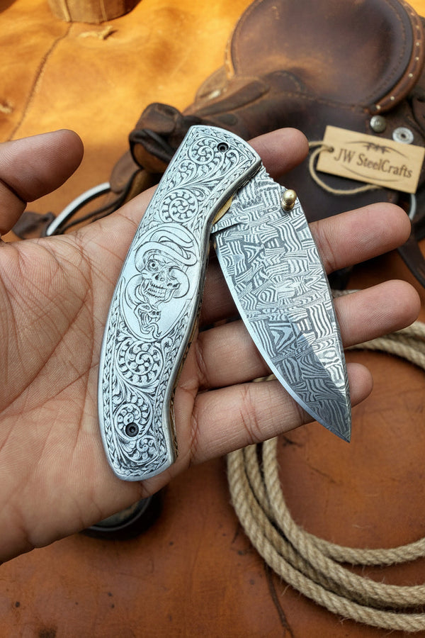 Obsidian Mosaic Folder Knife 8