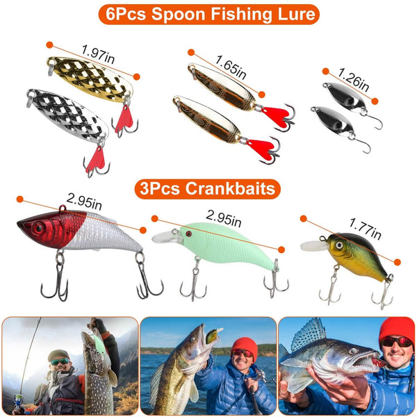 94-Piece: Fishing Lures Kit Soft Plastic Fishing Baits Set