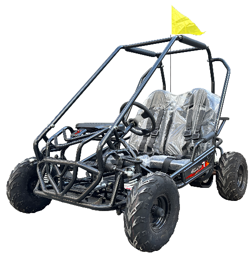 TrailMaster Apache 7 212cc Youth Go Kart for Kids Ages 10+ – Full Roll Cage, High-Back Seats, Over-the-Shoulder Harnesses, Air-Cooled Engine