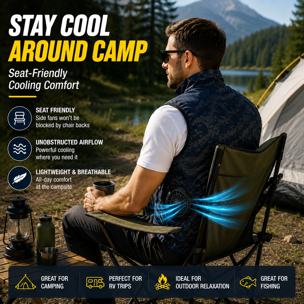 LITEGUEST 360° Side Fan Cooling Vest | Stay Cool in 100°F Heat