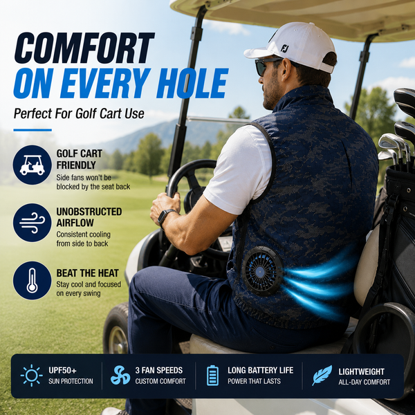LITEGUEST 360° Side Fan Cooling Vest | Stay Cool in 100°F Heat