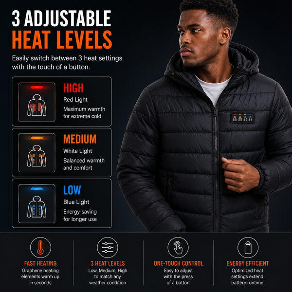 LITEGUEST 27-Zone Heated Down Jacket | 4 Independent Controls