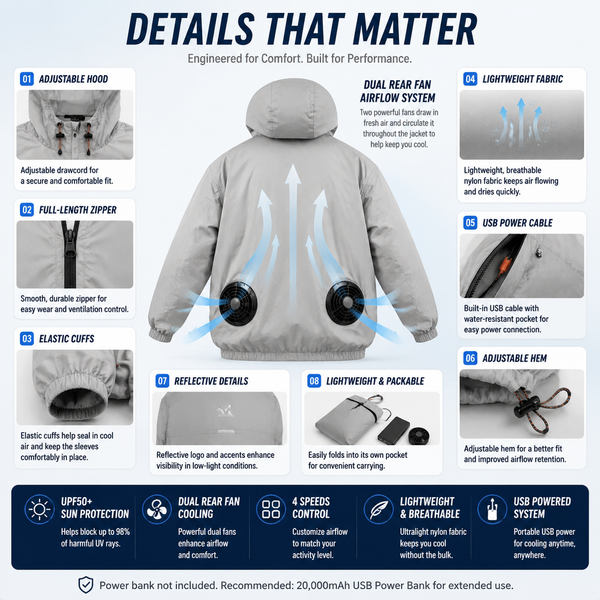 LITEGUEST Ultralight UPF50+ Cooling Jacket | Outdoor Cooling Gear