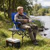 Folding Camping Chair with Side Table and Cup Holder