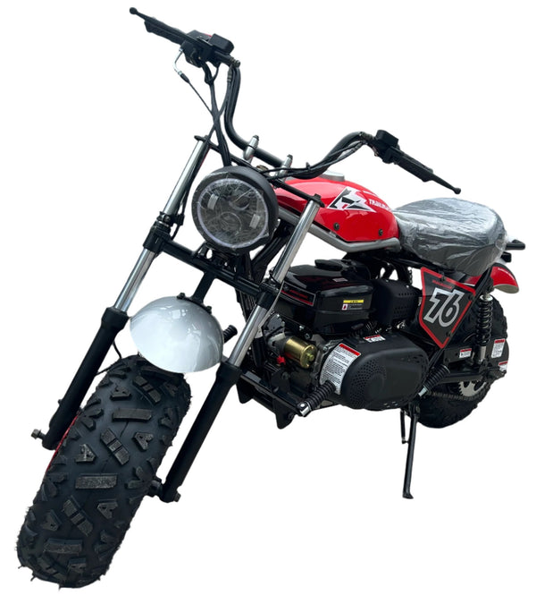 TrailMaster Hurricane 200PRO Mini Bike, 196cc 6.5hp with Electric Start, Torque Converter, Dual Disc Brakes, Front & Rear Suspension, LED Headlight