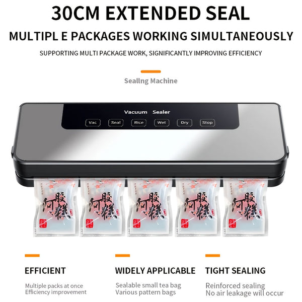 65Kpa Vacuum Sealer Machine Food Saver Wet Dry Automatic w/50 Bags Commercial