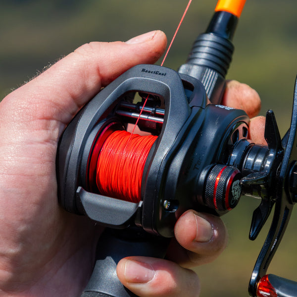 Reaction Tackle X8 Braided Fishing Line - NO FADE Red 8 Strand