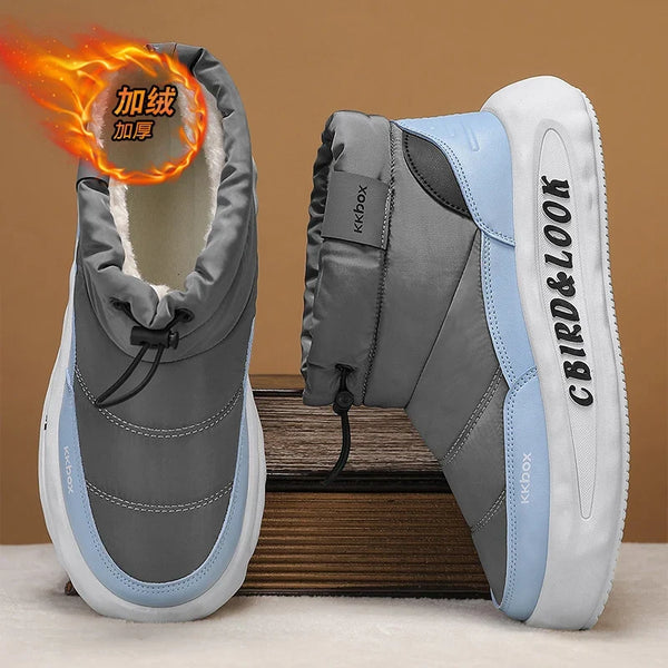Men's Winter Velvet Ankle Boots, Warm Stylish Winter Shoes
