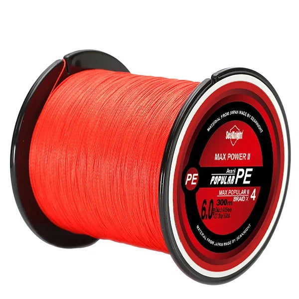 SeaKnight Brand TriPoseidon Series 300M 330Yards PE Braided Fishing Line 4 Strands 8 10 20 30 40 60LB Multifilament Fishing Line