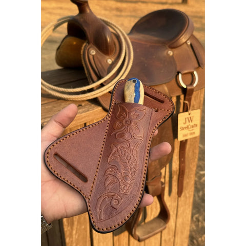 Timberline Damascus Skinner Knife 8" Handmade Wood Handle Damascus Blade