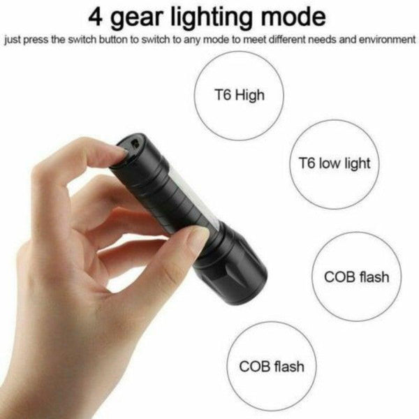 Flashlights Rechargeable USB Portable Super Bright Waterproof Zoomable Portable LED Focus Flashlight Mini Torch Tactical Flash Light Torch Light Camping Hiking