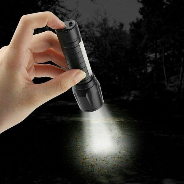 Flashlights Rechargeable USB Portable Super Bright Waterproof Zoomable Portable LED Focus Flashlight Mini Torch Tactical Flash Light Torch Light Camping Hiking