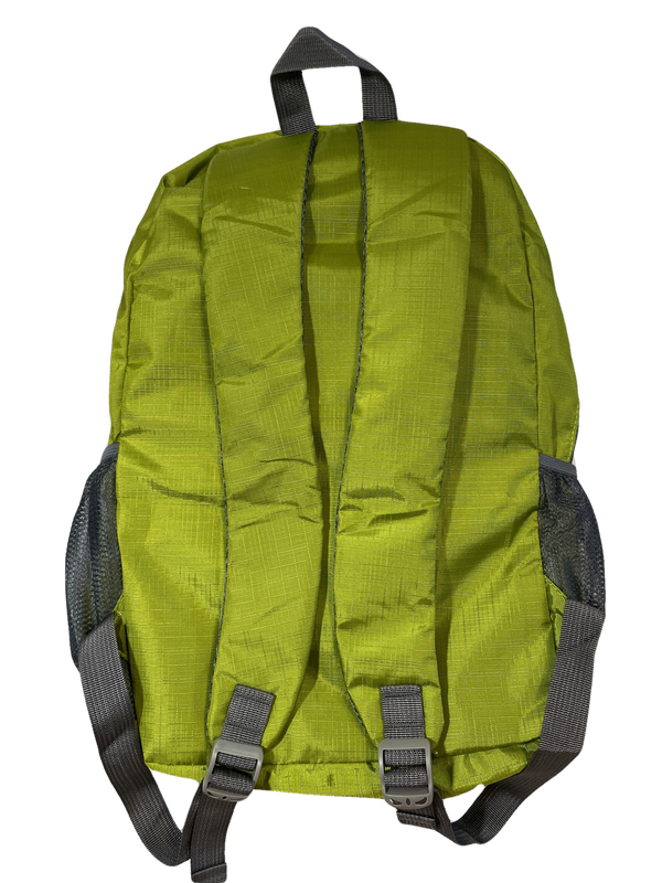 Green polyester backpack
