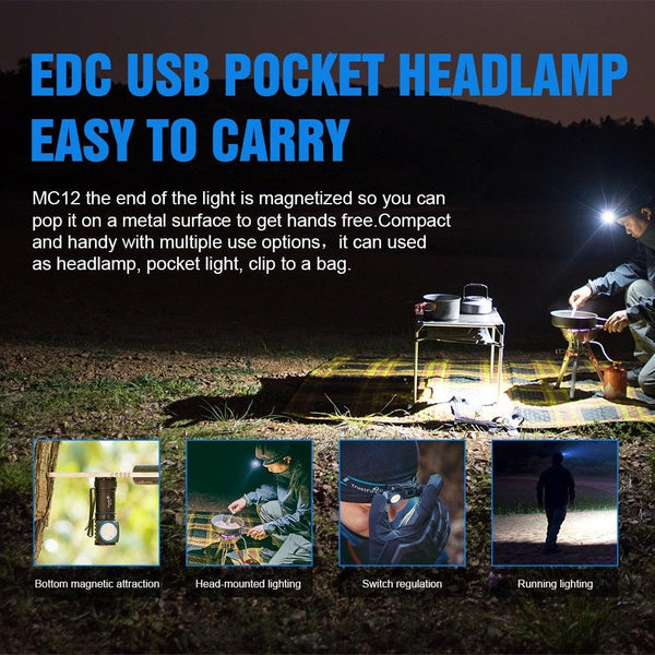 Rechargeable High Lumen Super Bright Powerful LED CREE XP-L HI Flashlight Magnetic Water & Impact Resistant Handheld Flashlights For Outdoor Camping Hiking Riding