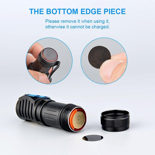 Rechargeable High Lumen Super Bright Powerful LED CREE XP-L HI Flashlight Magnetic Water & Impact Resistant Handheld Flashlights For Outdoor Camping Hiking Riding