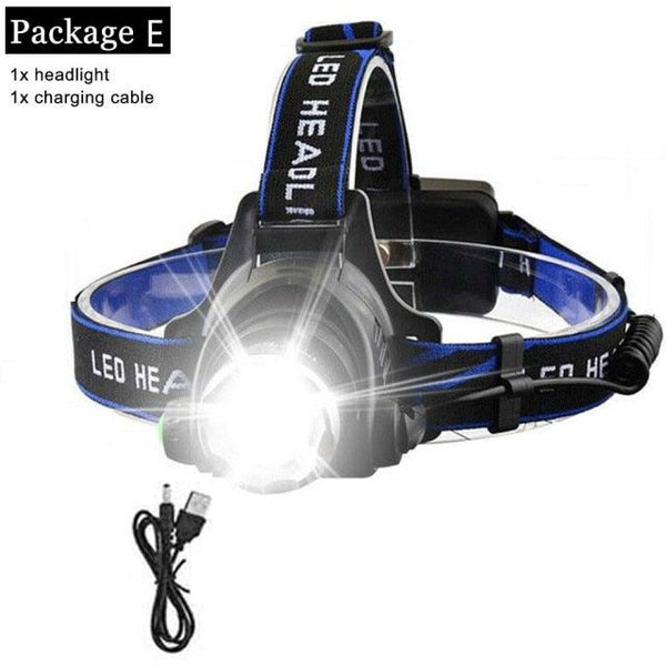 Rechargeable High Lumens Work Headlight Ultra Bright Headlamp LED Headlight Sensor Powerful Head Lamp Waterproof Flashlight For Adults Running Hiking Camping Fishing