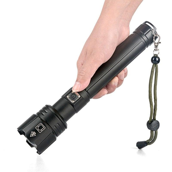 Rechargeable LED Flashlight High Lumen USB Ultra Bright Adjustable Powerful Zoomable Flashlight Water Resistant For Daily Household and Outdoor Camping Hiking Riding Running