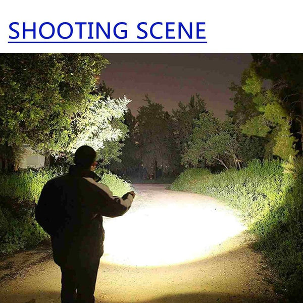 Rechargeable LED Flashlight High Lumen USB Ultra Bright Adjustable Powerful Zoomable Flashlight Water Resistant For Daily Household and Outdoor Camping Hiking Riding Running