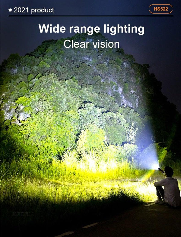 Rechargeable LED Flashlights High Lumens Waterproof Zoomable Super Bright Tactical Flashlight Powerful USB LED CREE Flashlight Hand Lamp For Hiking Camping Household Outdoor Sport