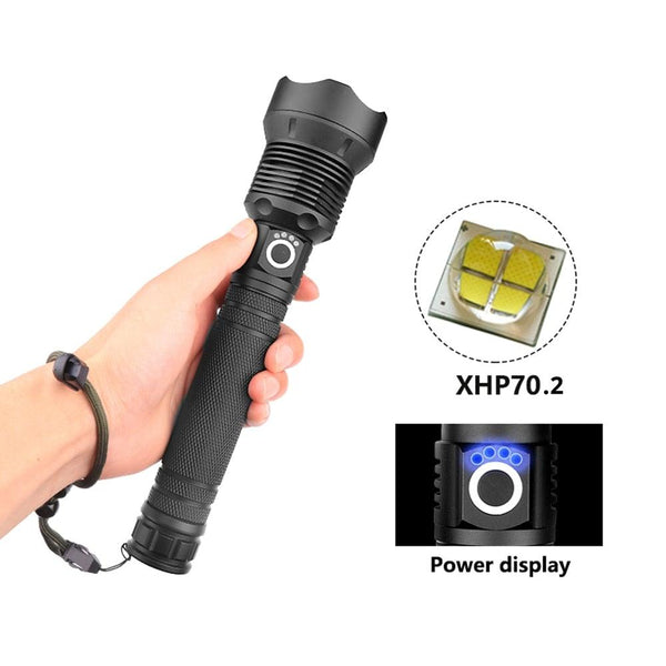 Rechargeable LED Flashlights Waterproof Hnadheld Super Bright High Lumens Zoomable Powerful Lamp Bead Flashlight Torch For Outdoor & Indoor Camping Running Fishing Hiking Lamp