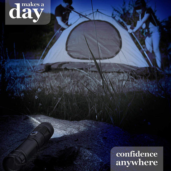 Rechargeable LED Flashlights Waterproof Hnadheld Super Bright High Lumens Zoomable Powerful Lamp Bead Flashlight Torch For Outdoor & Indoor Camping Running Fishing Hiking Lamp