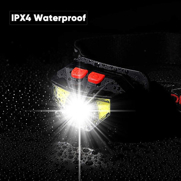 Rechargeable Powerful USB LED High Lumen Headlamp Ultra-Light Bright Headlight Waterproof Sensor Head Light For Outdoors Camping Running Hiking Biking Fishing