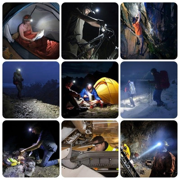 Rechargeable Powerful USB LED High Lumen Headlamp Ultra-Light Bright Headlight Waterproof Sensor Head Light For Outdoors Camping Running Hiking Biking Fishing