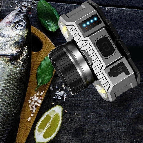 Rechargeable Super Bright High Lumen Strong Light LED Head-Mounted Headlamp Waterproof Long-Range Flashlight For Outdoor Camping Household Riding Night Fishing Headlight