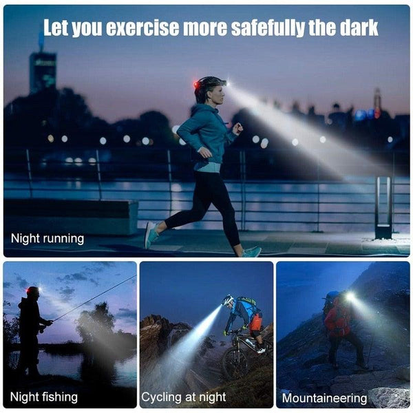 Rechargeable Ultra-bright High Lumen LED Headlamp Hands-Free USB Zoomable Headlight Waterproof Super Bright Head Lights For Fishing Camping Hiking Riding JoggingTorch Flashlight