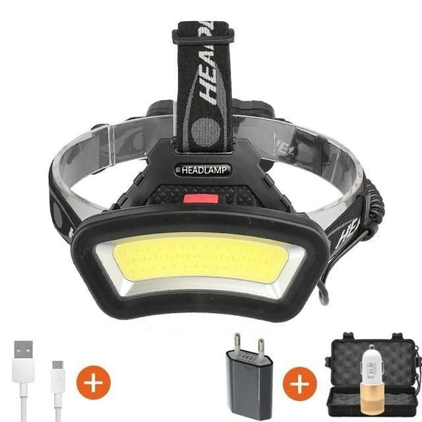 Rechargeable Usb Headlamp 500m Long Range Waterproof Headlight Lightweight Flashlight Hight Lumens Adjustable Floodlight For Outdoor Searchlight Hiking Camping Running Fishing Best Headlamps