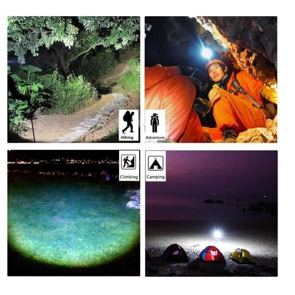 Rechargeable Usb Headlamp 500m Long Range Waterproof Headlight Lightweight Flashlight Hight Lumens Adjustable Floodlight For Outdoor Searchlight Hiking Camping Running Fishing Best Headlamps