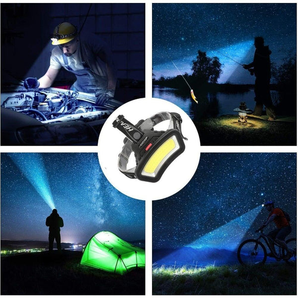 Rechargeable Usb Headlamp 500m Long Range Waterproof Headlight Lightweight Flashlight Hight Lumens Adjustable Floodlight For Outdoor Searchlight Hiking Camping Running Fishing Best Headlamps