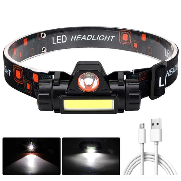 Rechargeable Waterproof Powerful LED Headlamp Portable Mini Built-in 18650 Battery Flashlight For Portable Head Lamp Flashlight, Outdoor Lightweight Durable Headlight For Outdoor Running Camping Reading Fishing Walking Jogging Headlight