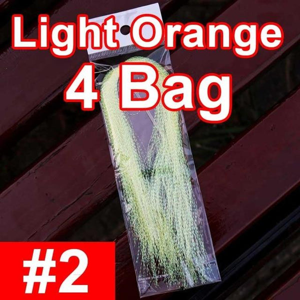 Bimoo 4Packs Flashabou Tinsel Fly Tying Crystal Flash for Jig Hook Lure Making Material Krystal Strands Gold Silver Rainbow Pink - HuntPost Marketplace