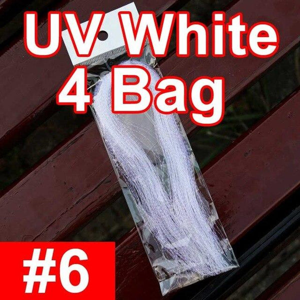 Bimoo 4Packs Flashabou Tinsel Fly Tying Crystal Flash for Jig Hook Lure Making Material Krystal Strands Gold Silver Rainbow Pink - HuntPost Marketplace