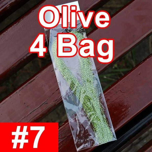 Bimoo 4Packs Flashabou Tinsel Fly Tying Crystal Flash for Jig Hook Lure Making Material Krystal Strands Gold Silver Rainbow Pink - HuntPost Marketplace